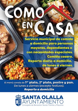 2022 Como en casa - Servicio de Comida a domicilio para mayores de Santa Olalla